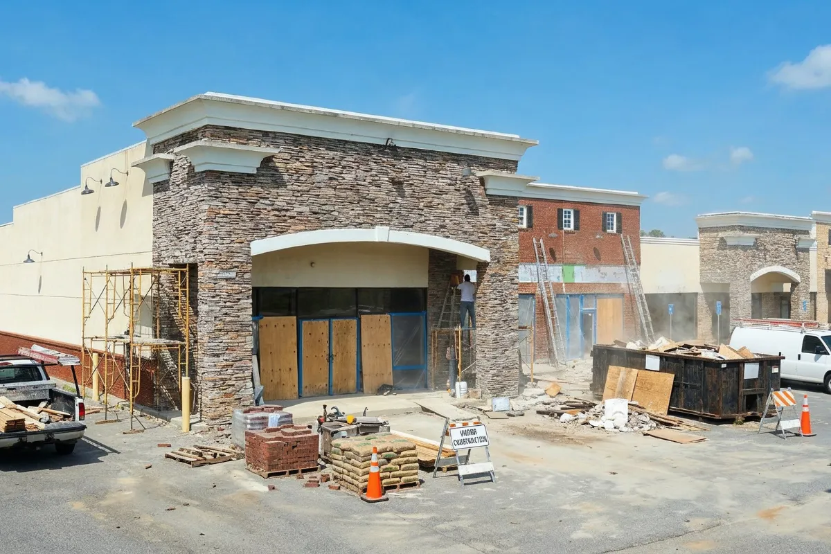 Commercial remodeling in Los Angeles for retail storefront renovation and tenant improvement construction